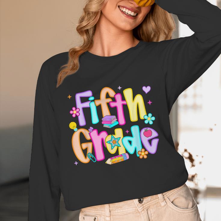 Preppy Fifth Grade Back To School 5th Grade Teacher Girl Boy Unisex Long Sleeve T-Shirt, funny design Preppy Fifth Grade Back To School 5th Grade Teacher Girl Boy Unisex Long Sleeve T-Shirt, funny design