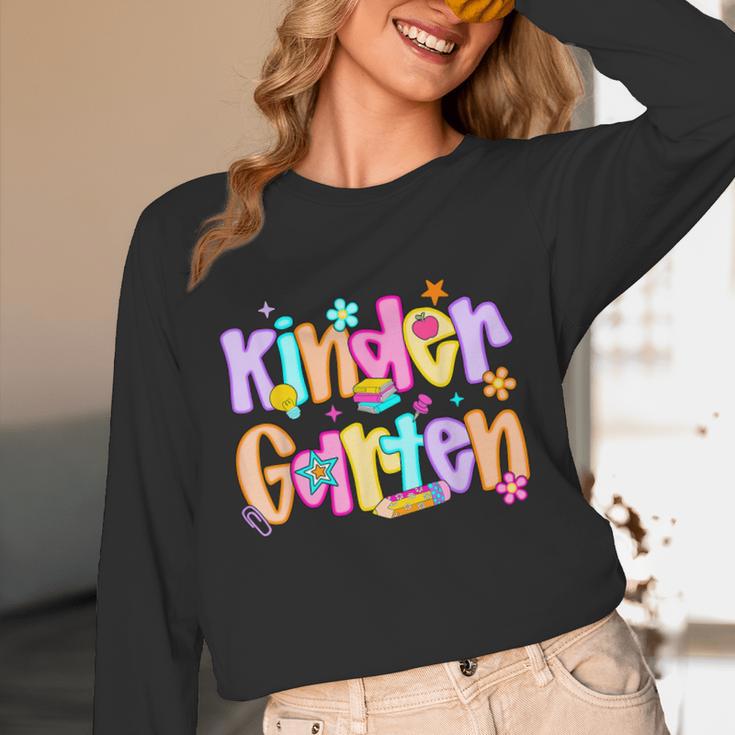 Preppy Kindergarten First Day Of School Teachers Girls Boys Unisex Long Sleeve T-Shirt, funny design Preppy Kindergarten First Day Of School Teachers Girls Boys Unisex Long Sleeve T-Shirt, funny design