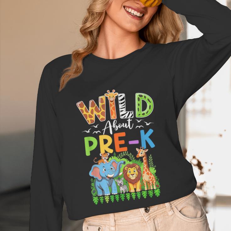 Preschool Teacher Kids Back To School Wild About Pre-K Unisex Long Sleeve T-Shirt, funny design Preschool Teacher Kids Back To School Wild About Pre-K Unisex Long Sleeve T-Shirt, funny design