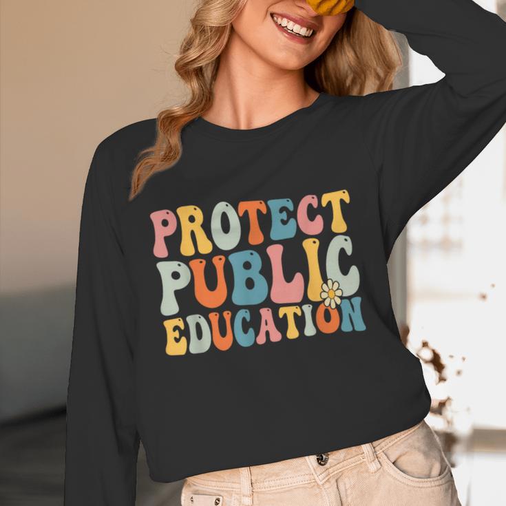 Protect Public Education Public Teacher School Unisex Long Sleeve T-Shirt, funny design Protect Public Education Public Teacher School Unisex Long Sleeve T-Shirt, funny design