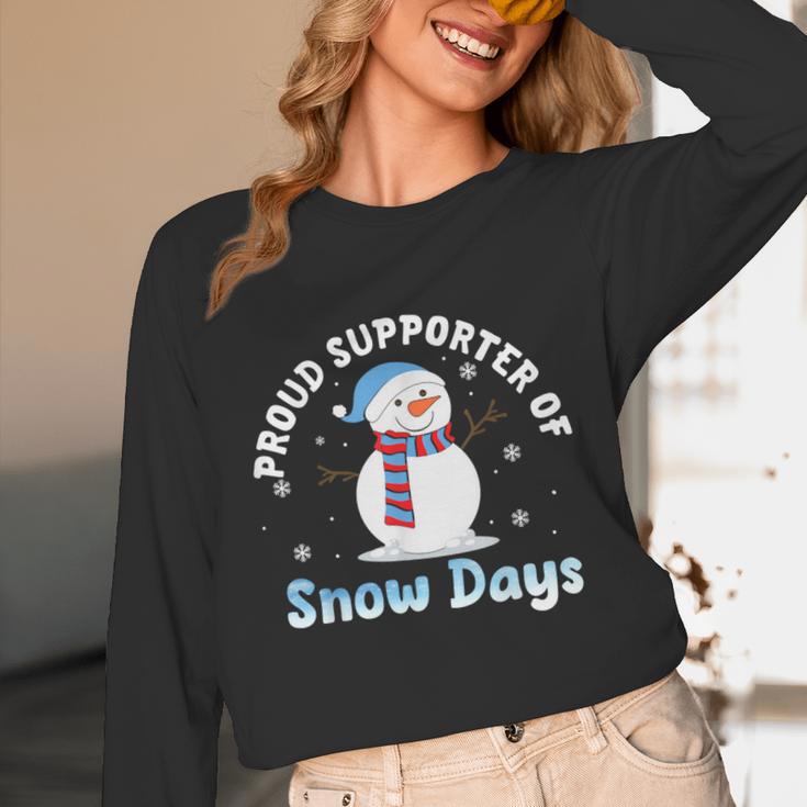 Proud Supporter Of Snow Days Teacher Unisex Long Sleeve T-Shirt, funny design Proud Supporter Of Snow Days Teacher Unisex Long Sleeve T-Shirt, funny design