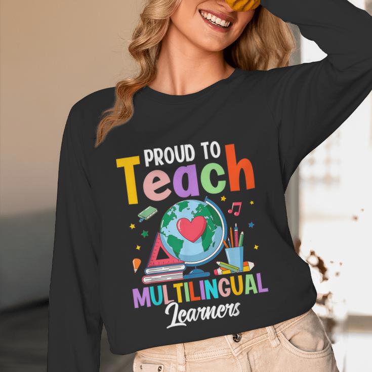 Proud To Teach Multilingual Learner ESL English Teacher Unisex Long Sleeve T-Shirt, funny design Proud To Teach Multilingual Learner ESL English Teacher Unisex Long Sleeve T-Shirt, funny design