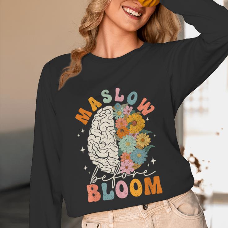 Psychologist Maslow Before Bloom Sped Teacher Classroom Unisex Long Sleeve T-Shirt, funny design Psychologist Maslow Before Bloom Sped Teacher Classroom Unisex Long Sleeve T-Shirt, funny design