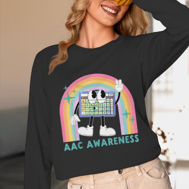 Rainbow AAC Awareness Month SPED Teacher SLP Communication Unisex Long Sleeve T-Shirt, funny design