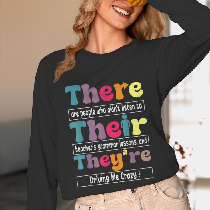 There Their They'Re English Teacher Grammar Memes Unisex Long Sleeve T-Shirt, funny design There Their They'Re English Teacher Grammar Memes Unisex Long Sleeve T-Shirt, funny design
