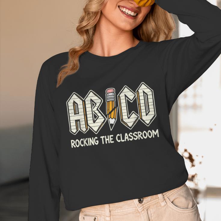 Retro Abcd Teacher Novelty Back To School Teacher Unisex Long Sleeve T-Shirt, funny design Retro Abcd Teacher Novelty Back To School Teacher Unisex Long Sleeve T-Shirt, funny design