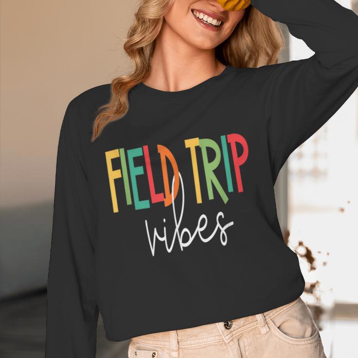 Retro Field Trip Vibes Vintage Field Trip Vibes Teacher Kids Unisex Long Sleeve T-Shirt, funny design