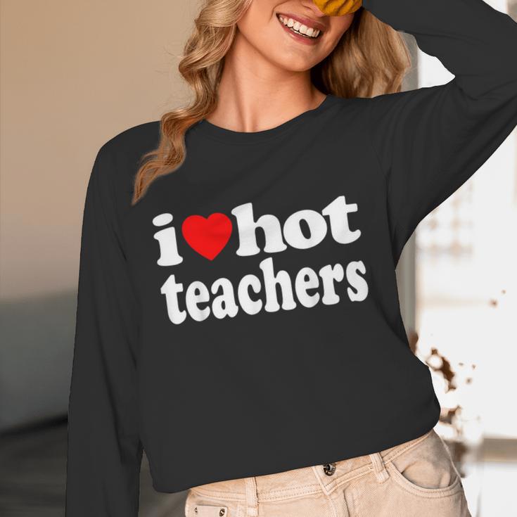 Retro I Love Hot Teachers Vintage I Heart Hot Teacher Men Women Girls Kids Unisex Long Sleeve T-Shirt, funny design