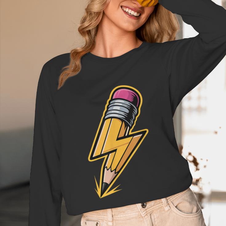 Retro Pencil Pencil Back To School Teacher Student Unisex Long Sleeve T-Shirt, funny design Retro Pencil Pencil Back To School Teacher Student Unisex Long Sleeve T-Shirt, funny design