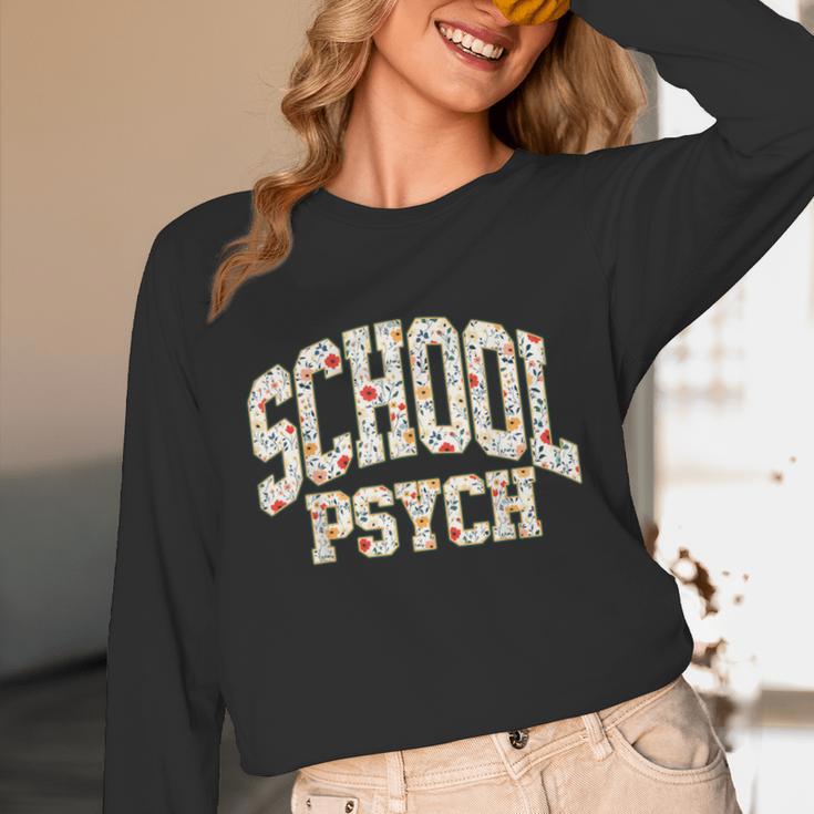 Retro Wildflower School Psych Teacher School Psychologist Unisex Long Sleeve T-Shirt, funny design Retro Wildflower School Psych Teacher School Psychologist Unisex Long Sleeve T-Shirt, funny design