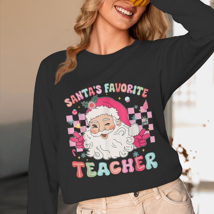 Santa Favorite Teacher Shirt Teacher Christmas Unisex Long Sleeve T-Shirt, funny design Santa Favorite Teacher Shirt Teacher Christmas Unisex Long Sleeve T-Shirt, funny design