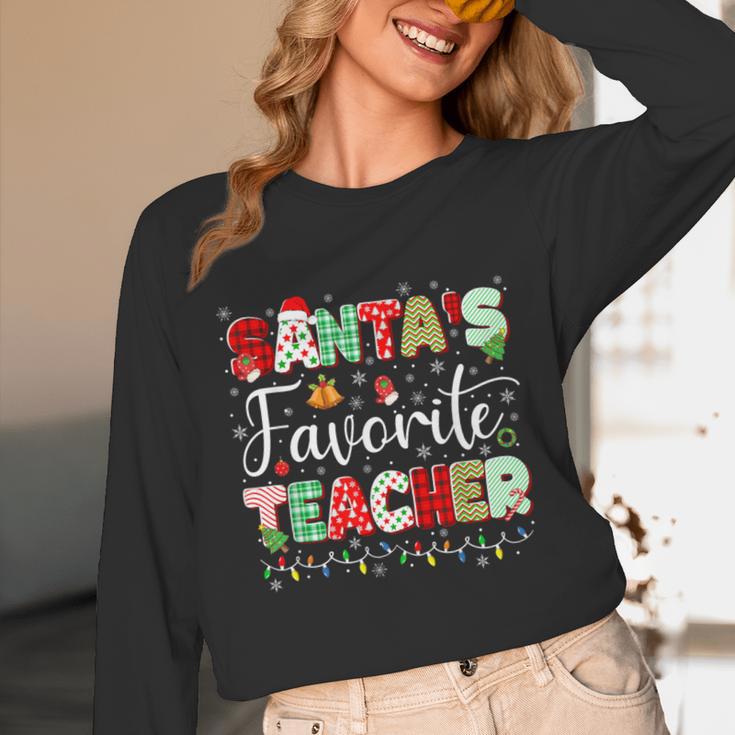 Santas Favorite Teacher Christmas Matching Xmas Men Women Unisex Long Sleeve T-Shirt, funny design Santas Favorite Teacher Christmas Matching Xmas Men Women Unisex Long Sleeve T-Shirt, funny design