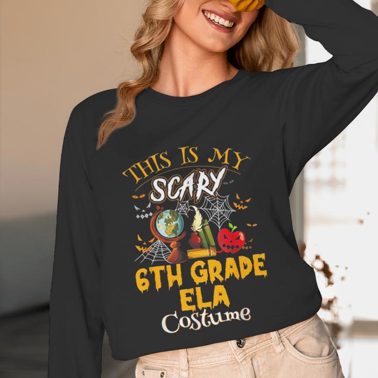 This Is My Scary 6th Grade ELA Costume Teacher Men Women Unisex Long Sleeve T-Shirt, funny design This Is My Scary 6th Grade ELA Costume Teacher Men Women Unisex Long Sleeve T-Shirt, funny design