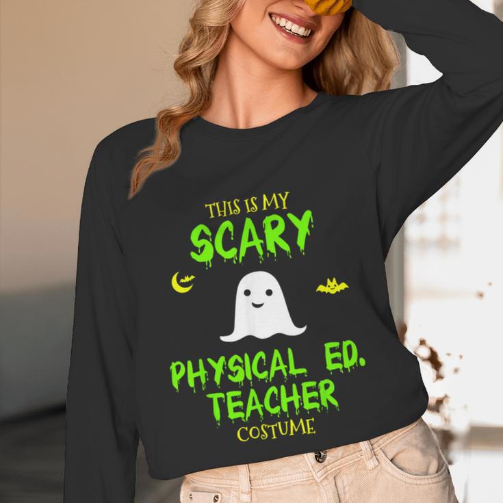 Scary Physical Education Ed Teacher Costume Halloween Easy Unisex Long Sleeve T-Shirt, funny design Scary Physical Education Ed Teacher Costume Halloween Easy Unisex Long Sleeve T-Shirt, funny design