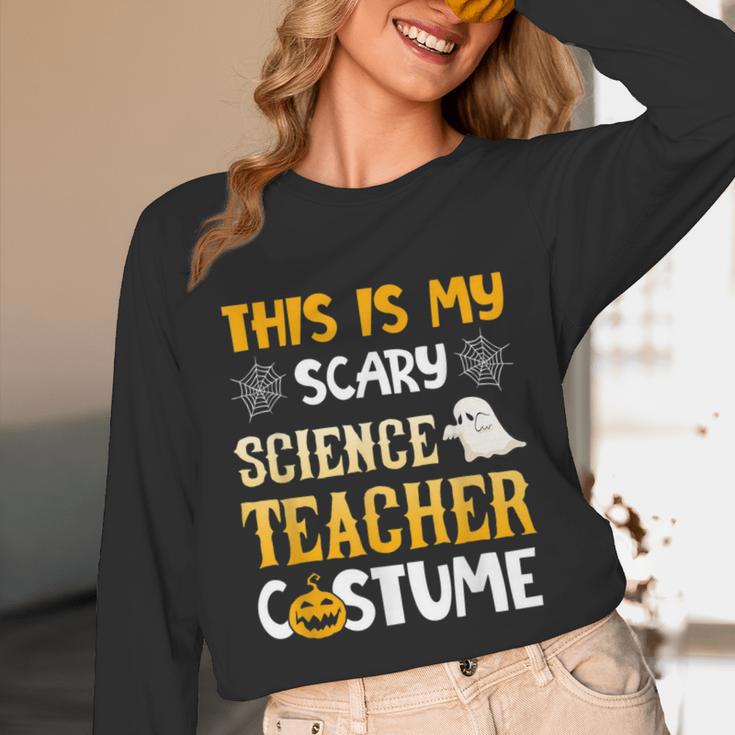 This Is My Scary Science Teacher Halloween Costumes Men Women Kids Unisex Long Sleeve T-Shirt, funny design