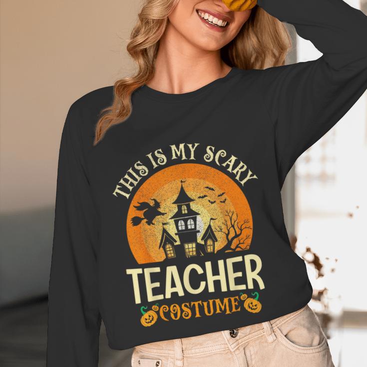 This Is My Scary Teacher Costume Halloween Unisex Long Sleeve T-Shirt, funny design This Is My Scary Teacher Costume Halloween Unisex Long Sleeve T-Shirt, funny design
