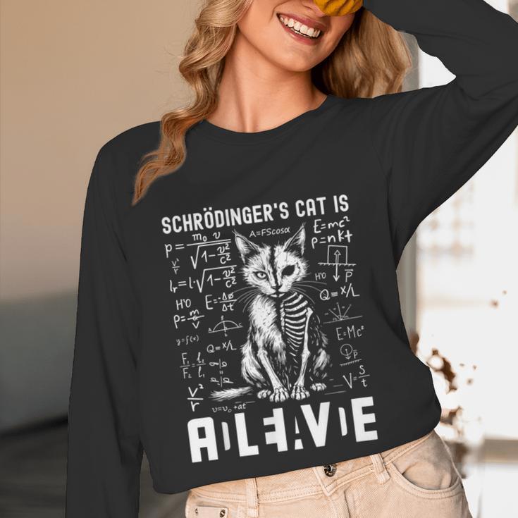 Schrodinger's Cat Dead And Alive Physics Teacher Unisex Long Sleeve T-Shirt, funny design Schrodinger's Cat Dead And Alive Physics Teacher Unisex Long Sleeve T-Shirt, funny design