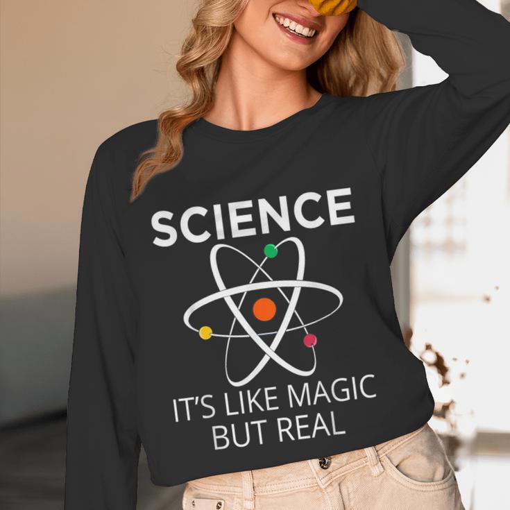 Science It's Like Magic But Real Teachers Students Scientist Unisex Long Sleeve T-Shirt, funny design