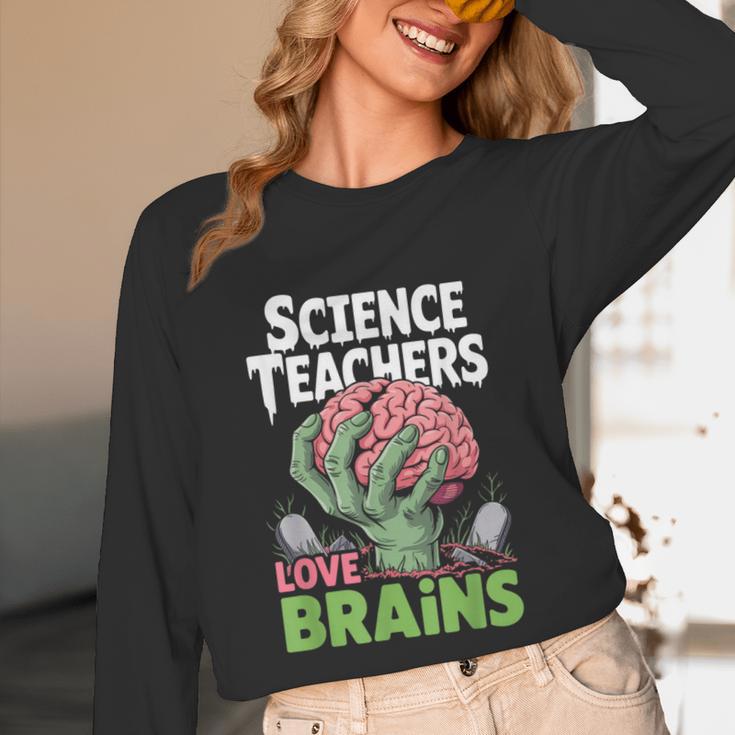 Science Teachers Love Brains Shirt Men Women Halloween Unisex Long Sleeve T-Shirt, funny design Science Teachers Love Brains Shirt Men Women Halloween Unisex Long Sleeve T-Shirt, funny design