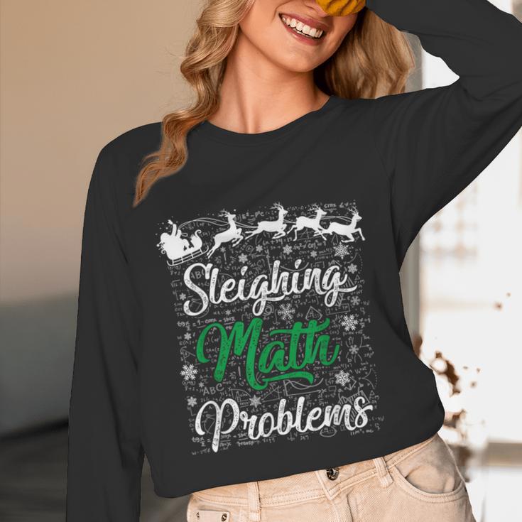 Sleighing Math Problem Xmas In Math Teacher Christmas Men Women Unisex Long Sleeve T-Shirt, funny design Sleighing Math Problem Xmas In Math Teacher Christmas Men Women Unisex Long Sleeve T-Shirt, funny design