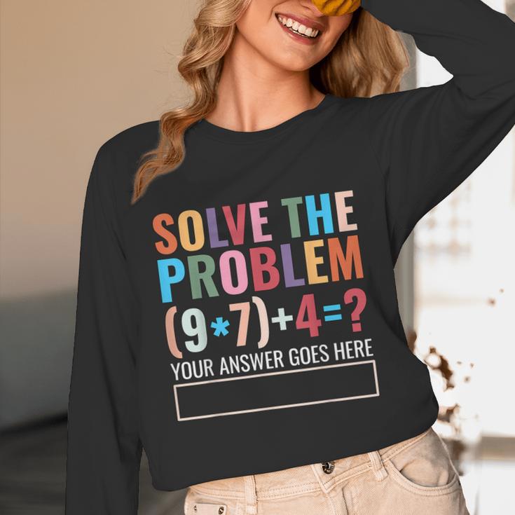 Solve The Problem 67 Six Seven Math Teacher School Unisex Long Sleeve T-Shirt, funny design Solve The Problem 67 Six Seven Math Teacher School Unisex Long Sleeve T-Shirt, funny design