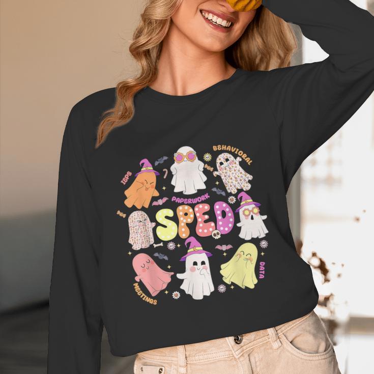SPED Teacher Halloween Spooky Special Education Team Men Women Kids Unisex Long Sleeve T-Shirt, funny design SPED Teacher Halloween Spooky Special Education Team Men Women Kids Unisex Long Sleeve T-Shirt, funny design