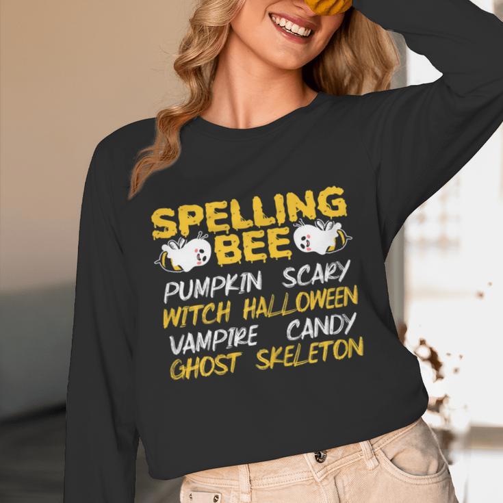 Spelling Bee Costume For a Halloween Teacher Pun Women Unisex Long Sleeve T-Shirt, funny design