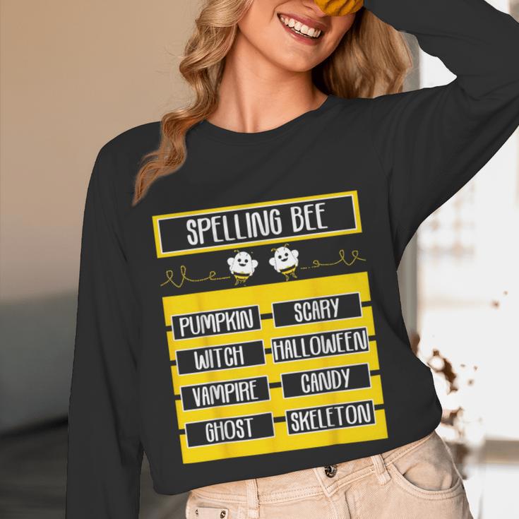 Spelling Bee Halloween Teachers Bee Spelling Competition Unisex Long Sleeve T-Shirt, funny design