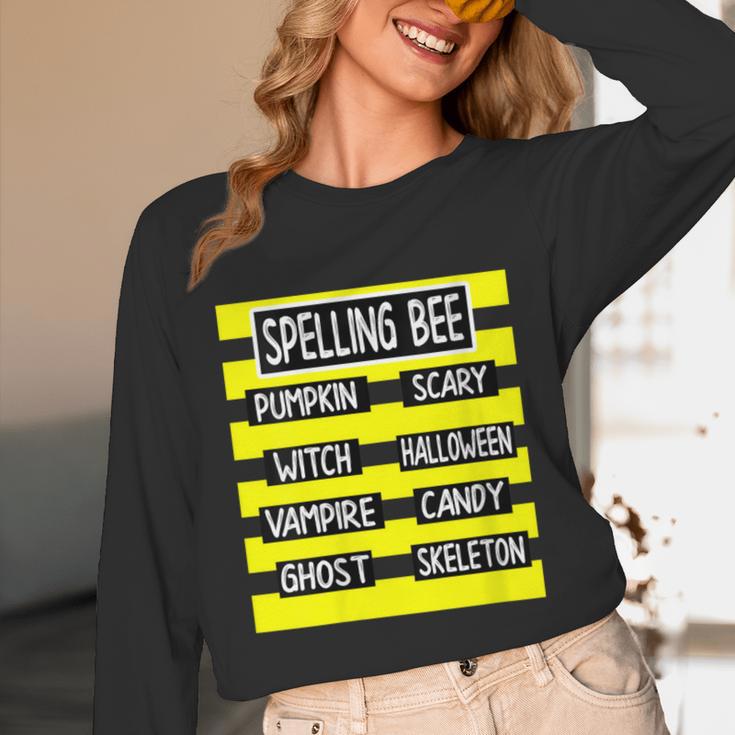 Spelling Bee Pun Halloween Costume For Teachers Unisex Long Sleeve T-Shirt, funny design