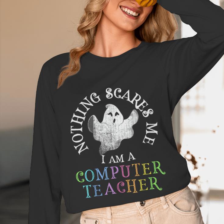 This Is My Spooky COMPUTER TEACHER Costume Don't Scare Me Unisex Long Sleeve T-Shirt, funny design This Is My Spooky COMPUTER TEACHER Costume Don't Scare Me Unisex Long Sleeve T-Shirt, funny design