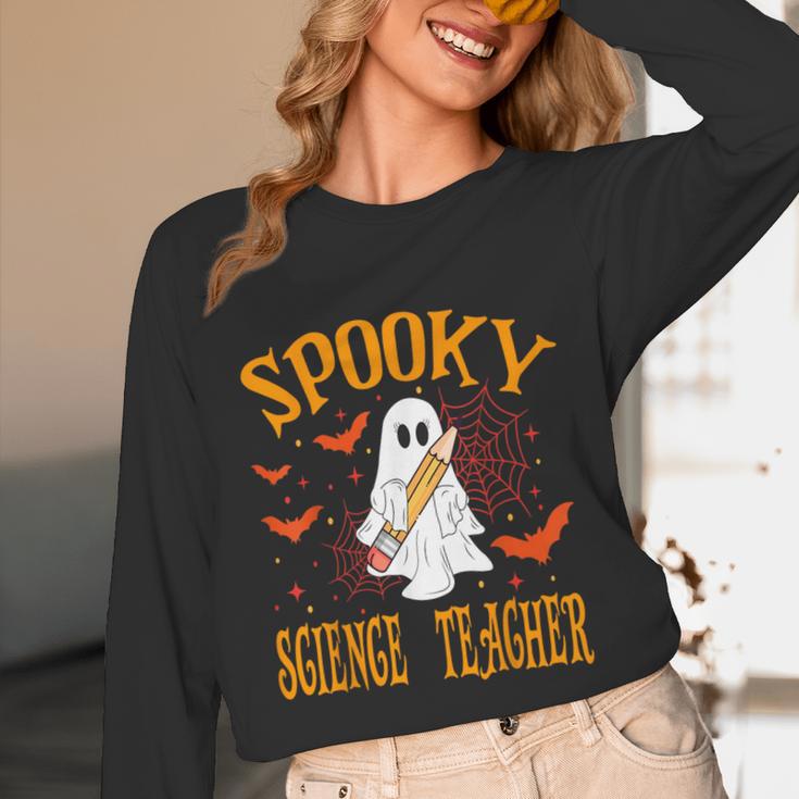Spooky Science Teacher Ghost Halloween School Women Unisex Long Sleeve T-Shirt, funny design Spooky Science Teacher Ghost Halloween School Women Unisex Long Sleeve T-Shirt, funny design