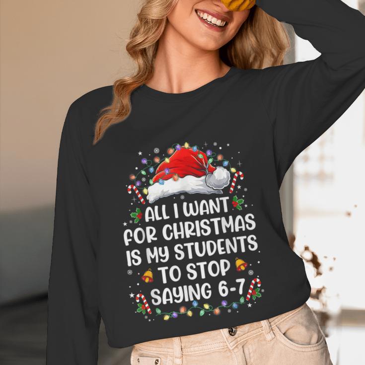 Stop Saying 6-7 Teacher Students 67 Christmas Meme 6 7 Unisex Long Sleeve T-Shirt, funny design Stop Saying 6-7 Teacher Students 67 Christmas Meme 6 7 Unisex Long Sleeve T-Shirt, funny design
