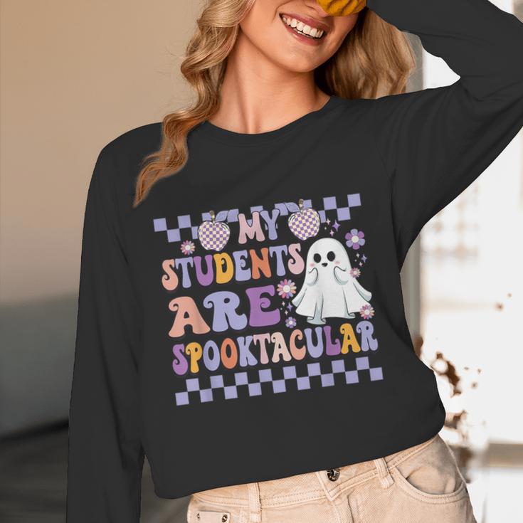 My Students Are Spooktacular Teacher Halloween Vibes Unisex Long Sleeve T-Shirt, funny design My Students Are Spooktacular Teacher Halloween Vibes Unisex Long Sleeve T-Shirt, funny design