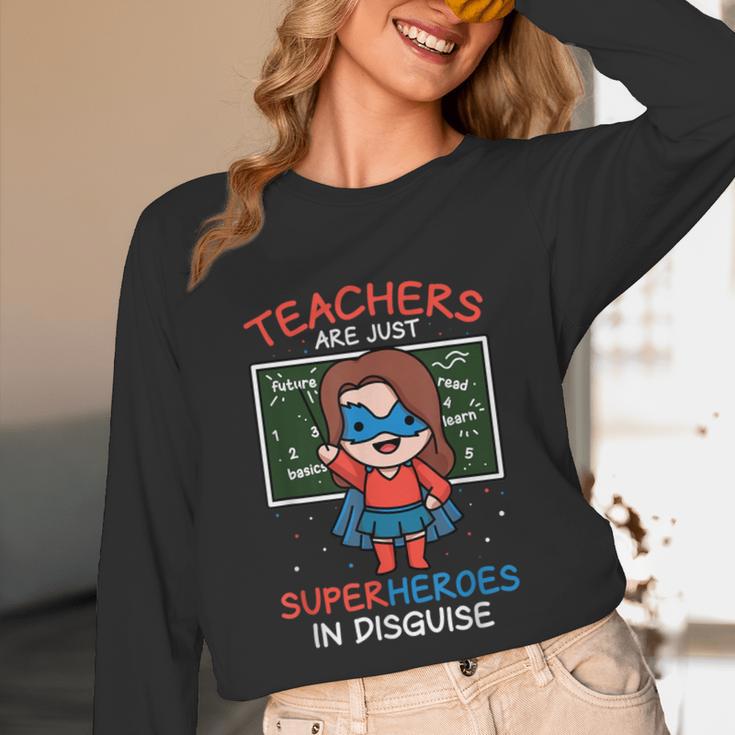 Super Hero Teacher Superheroes In Disguise Unisex Long Sleeve T-Shirt, funny design