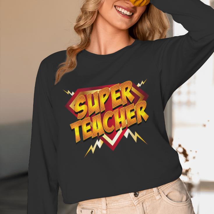 Super Teacher Superhero Back To School Teacher's Unisex Long Sleeve T-Shirt, funny design Super Teacher Superhero Back To School Teacher's Unisex Long Sleeve T-Shirt, funny design