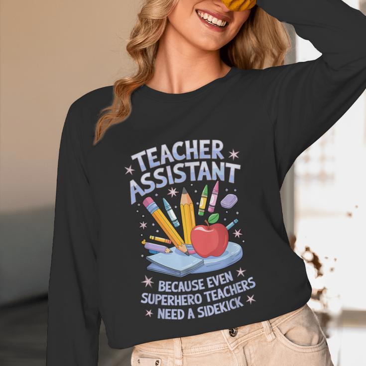 Superhero Sidekick Teaching Teach School Teacher Assistant Unisex Long Sleeve T-Shirt, funny design Superhero Sidekick Teaching Teach School Teacher Assistant Unisex Long Sleeve T-Shirt, funny design
