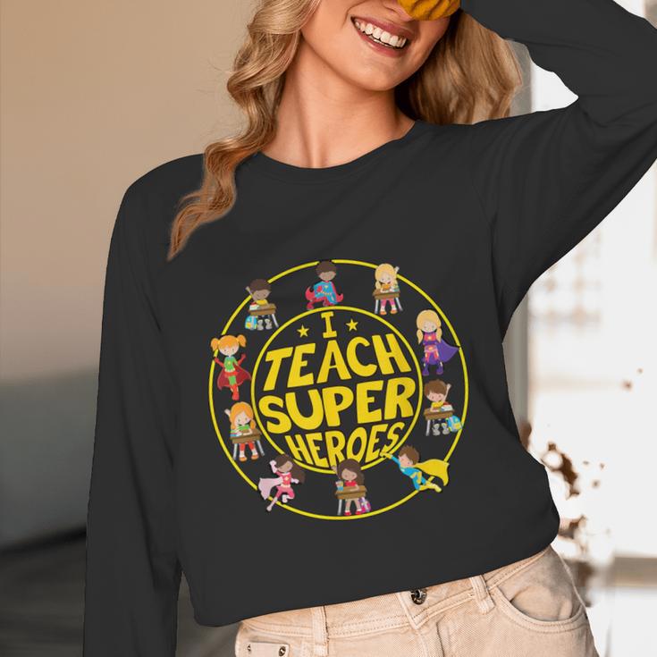 Superhero Teacher I Teach Super Heroes Unisex Long Sleeve T-Shirt, funny design Superhero Teacher I Teach Super Heroes Unisex Long Sleeve T-Shirt, funny design