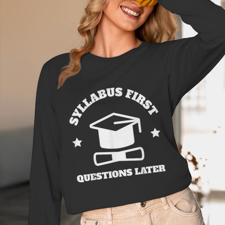 SYLLABUS PROFESSOR TEACHER Unisex Long Sleeve T-Shirt, funny design SYLLABUS PROFESSOR TEACHER Unisex Long Sleeve T-Shirt, funny design