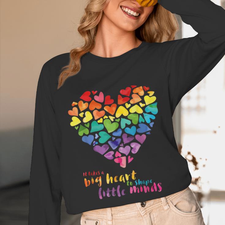 It Takes a Big Heart To Shape Little Minds Teacher Unisex Long Sleeve T-Shirt, funny design It Takes a Big Heart To Shape Little Minds Teacher Unisex Long Sleeve T-Shirt, funny design