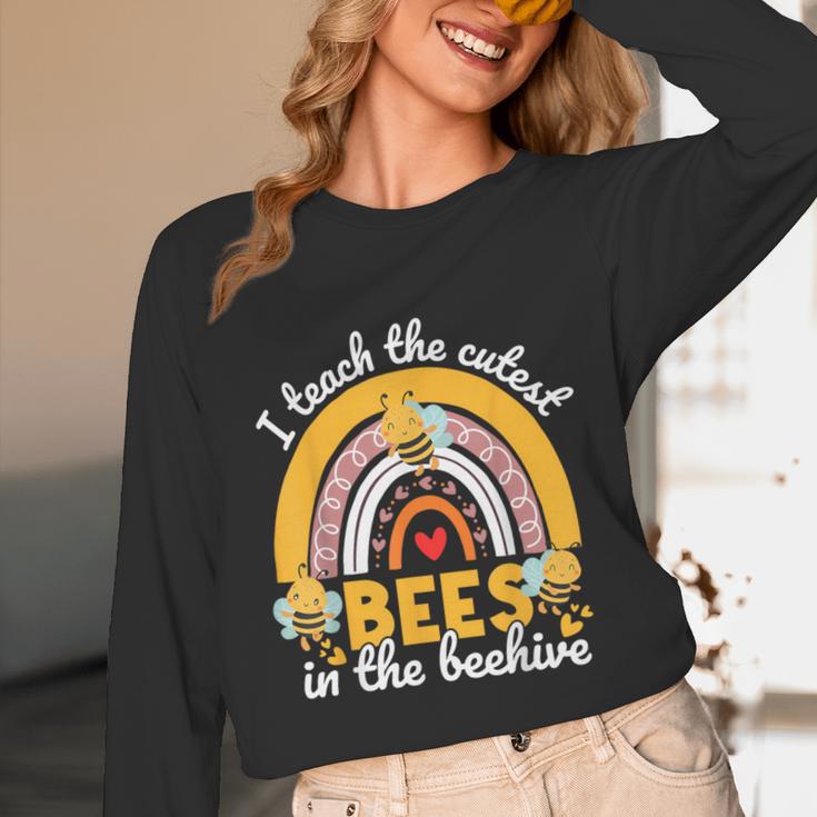 I Teach The Cutest Bees In The Beehive Teachers Day Unisex Long Sleeve T-Shirt, funny design I Teach The Cutest Bees In The Beehive Teachers Day Unisex Long Sleeve T-Shirt, funny design