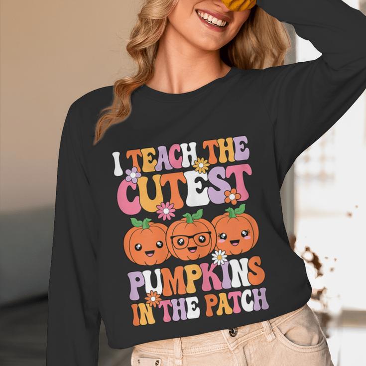 I Teach The Cutest Pumpkins Halloween Fall Teacher Women Unisex Long Sleeve T-Shirt, funny design I Teach The Cutest Pumpkins Halloween Fall Teacher Women Unisex Long Sleeve T-Shirt, funny design