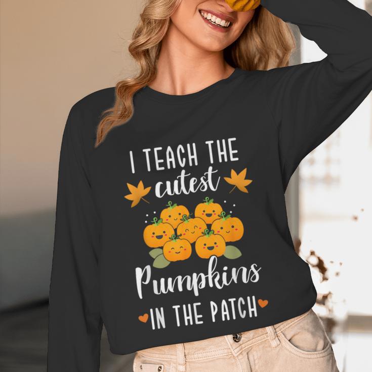 I Teach The Cutest Pumpkins In The Patch Halloween Teacher Unisex Long Sleeve T-Shirt, funny design I Teach The Cutest Pumpkins In The Patch Halloween Teacher Unisex Long Sleeve T-Shirt, funny design