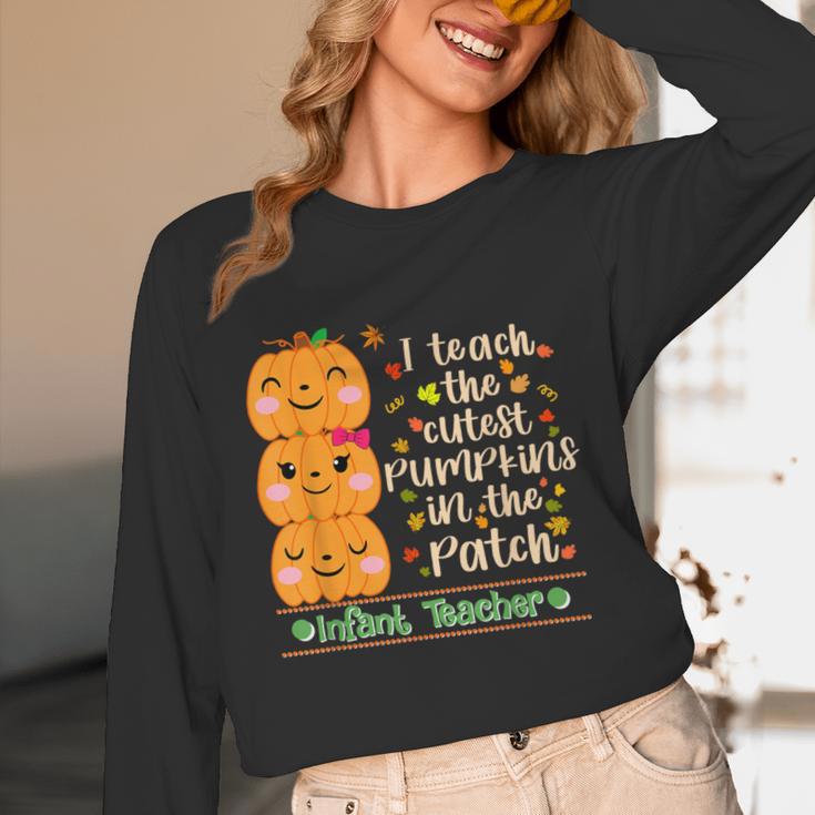 I Teach The Cutest Pumpkins In The Patch Infant Teacher Unisex Long Sleeve T-Shirt, funny design I Teach The Cutest Pumpkins In The Patch Infant Teacher Unisex Long Sleeve T-Shirt, funny design