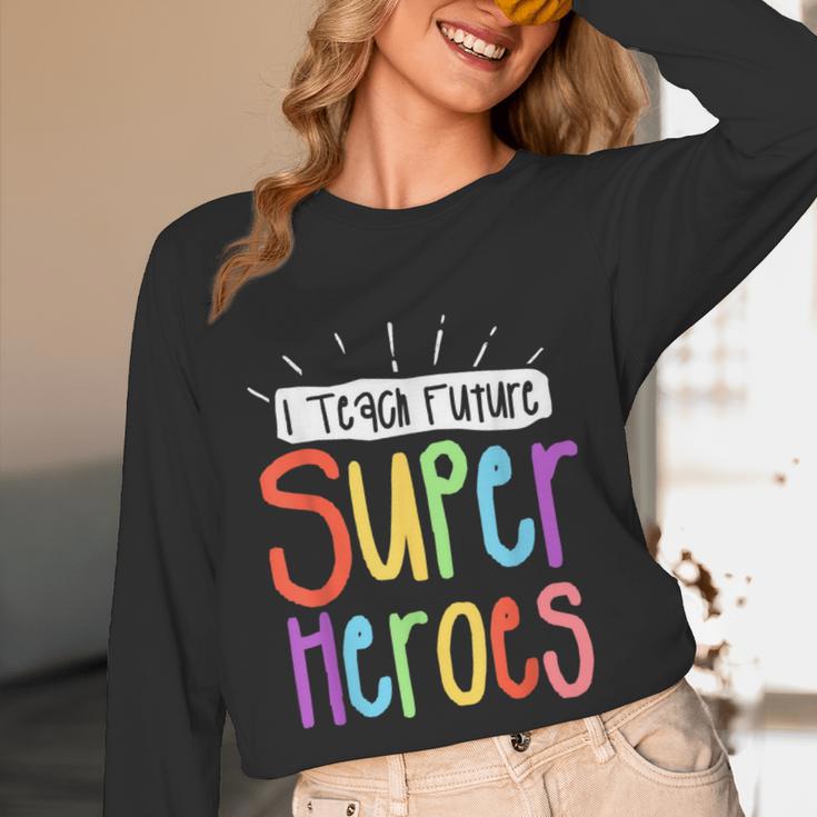 I Teach Future Superheroes Teacher Teaching Unisex Long Sleeve T-Shirt, funny design I Teach Future Superheroes Teacher Teaching Unisex Long Sleeve T-Shirt, funny design