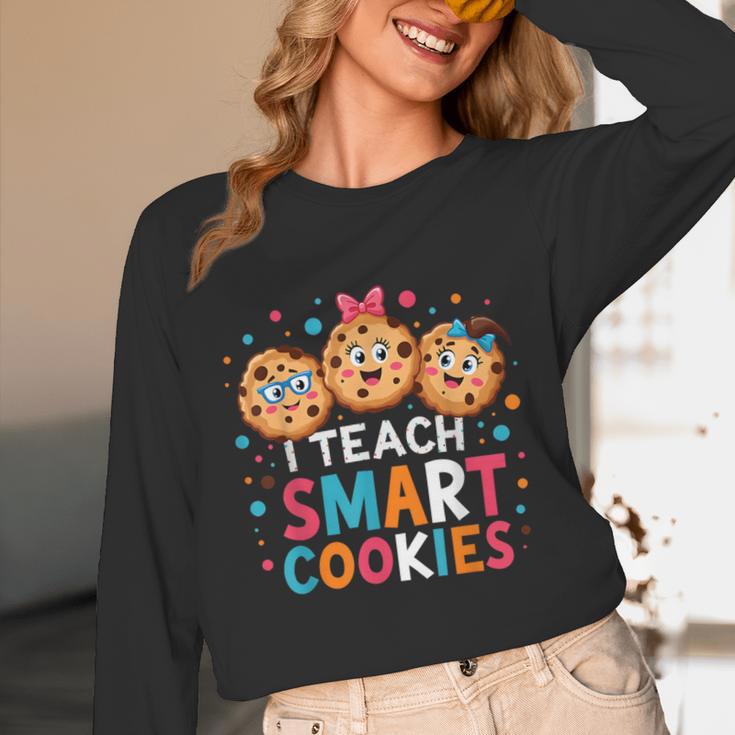 I Teach Smart Cookies Cute Back To School Teacher Unisex Long Sleeve T-Shirt, funny design