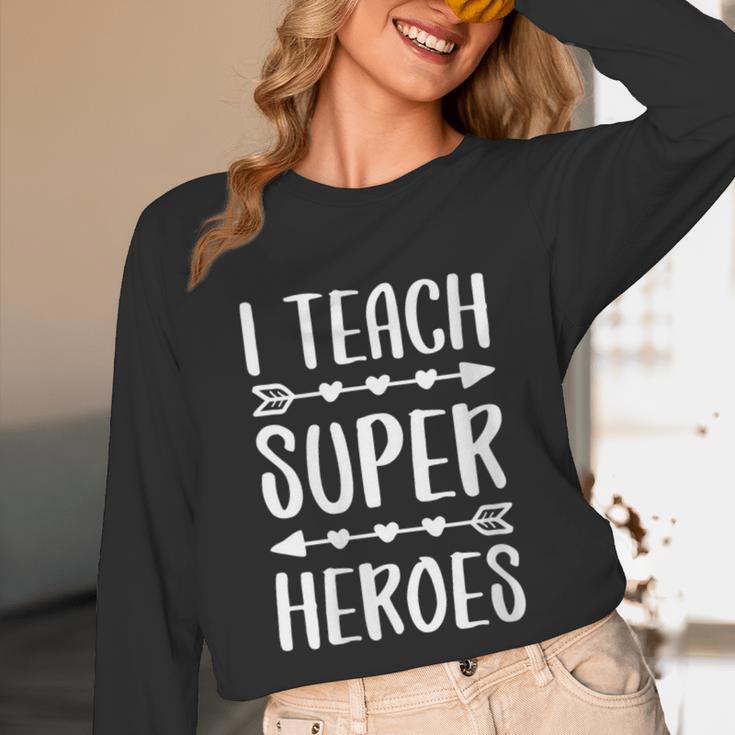 I Teach Superheroes Shirt Men Women School Teacher Unisex Long Sleeve T-Shirt, funny design