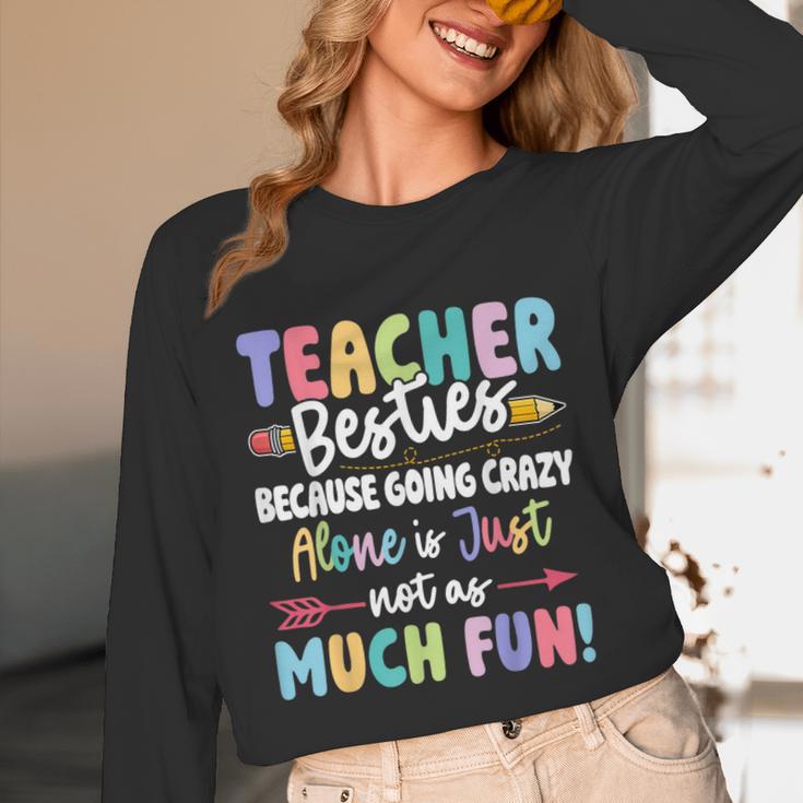 Teacher Besties Matching Teacher Besties Unisex Long Sleeve T-Shirt, funny design