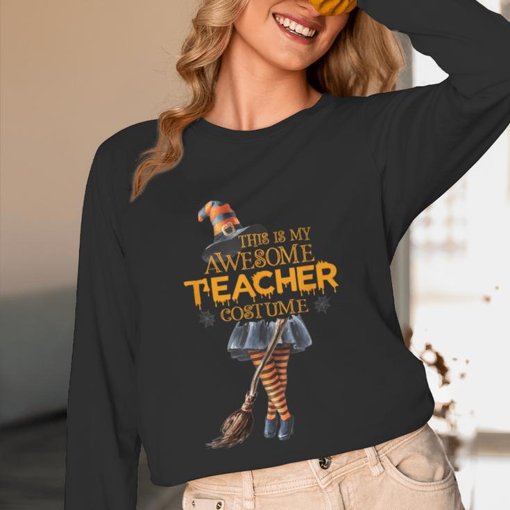 This Is My Teacher Costume Halloween Family Matching Group For Men Women Unisex Long Sleeve T-Shirt, funny design