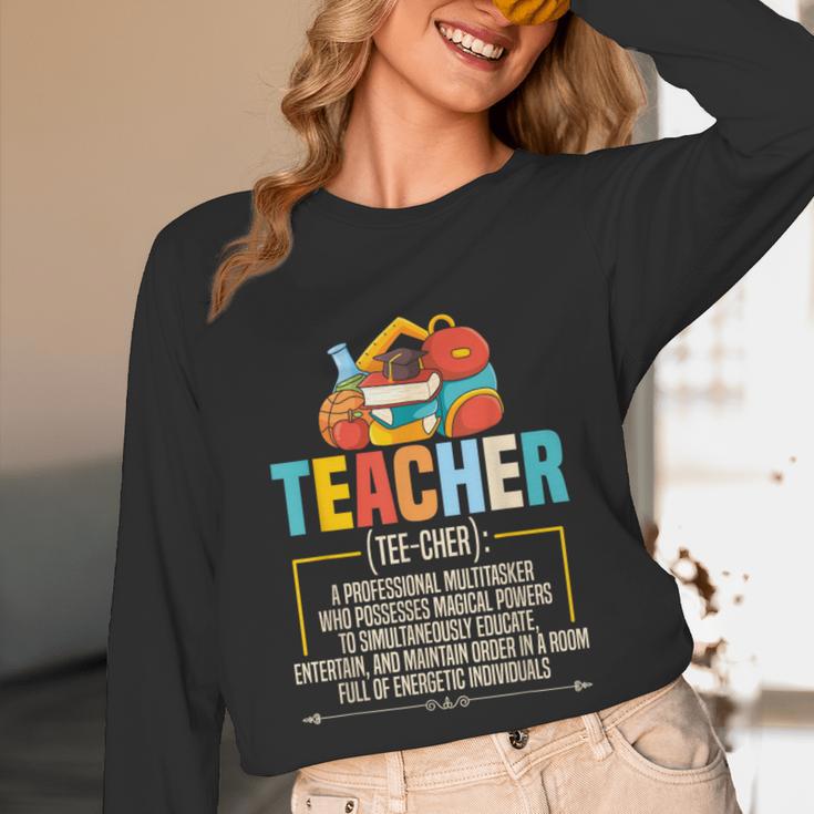 Teacher Definition Teaching School Teacher Men Women Unisex Long Sleeve T-Shirt, funny design Teacher Definition Teaching School Teacher Men Women Unisex Long Sleeve T-Shirt, funny design