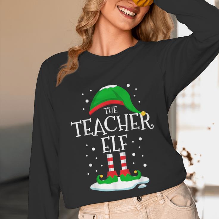 The Teacher Elf Christmas Family Matching Xmas Group For Men Women Unisex Long Sleeve T-Shirt, funny design